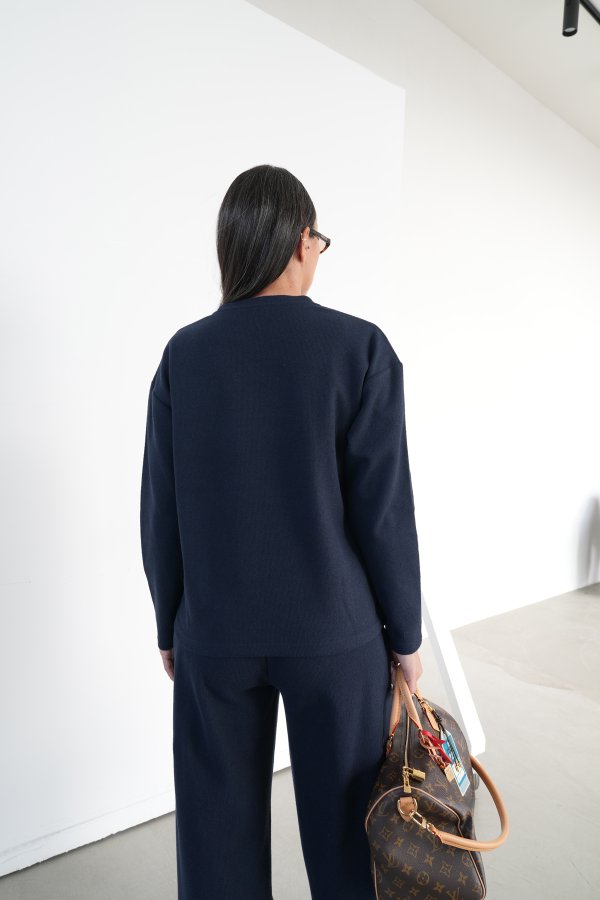 Kendinden Fitilli Triko Bluz Takım