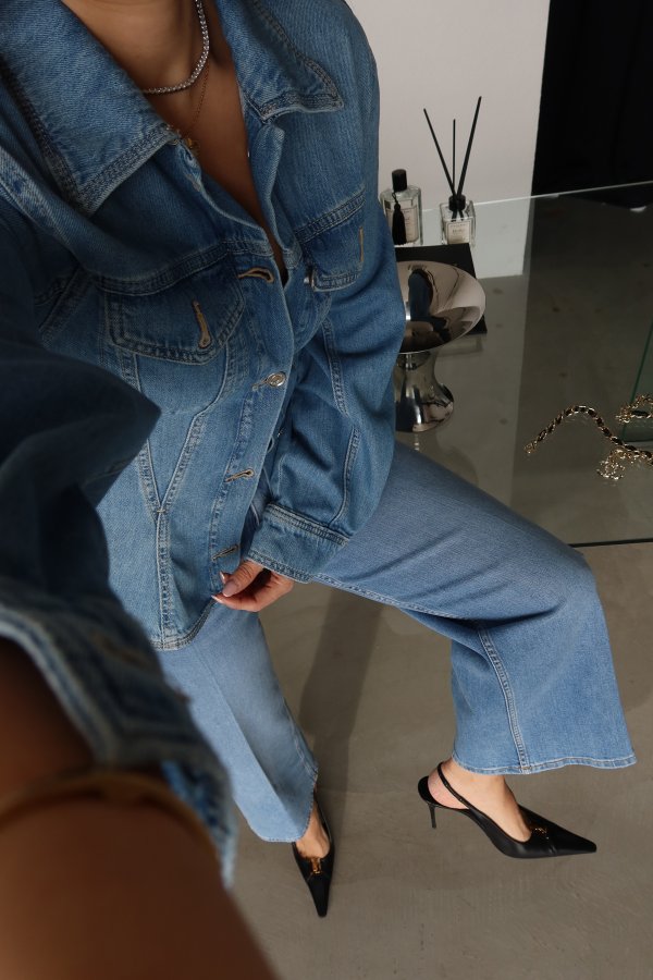 Kontrast Dikişli Yumuşak Dokulu Jean