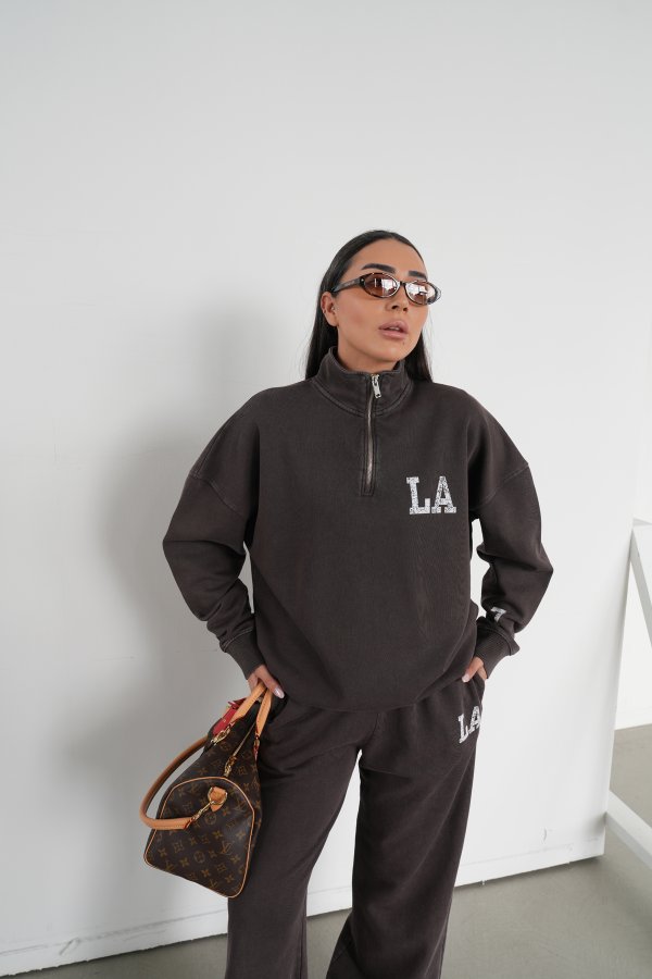 Yazı Baskılı Sweat Takım