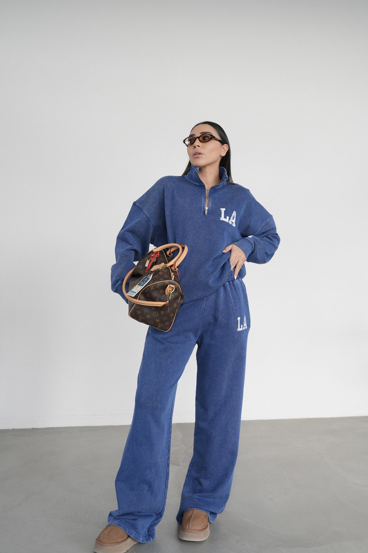 Yazı Baskılı Sweat Takım