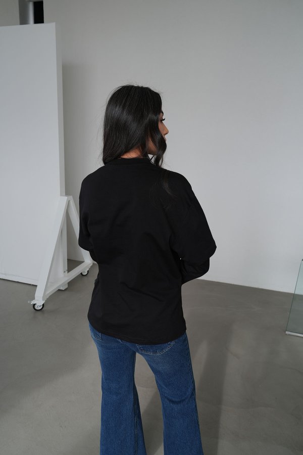 Parça Kollu Basic Sweat