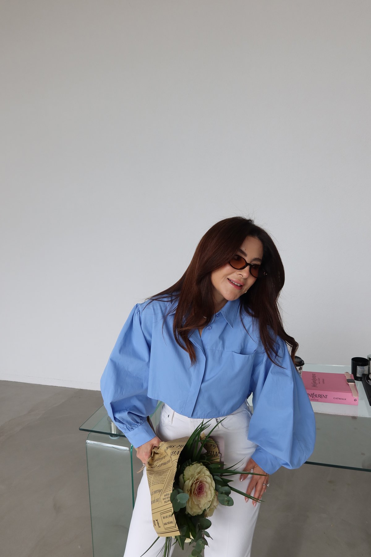 Yarasa Kol Crop Gömlek