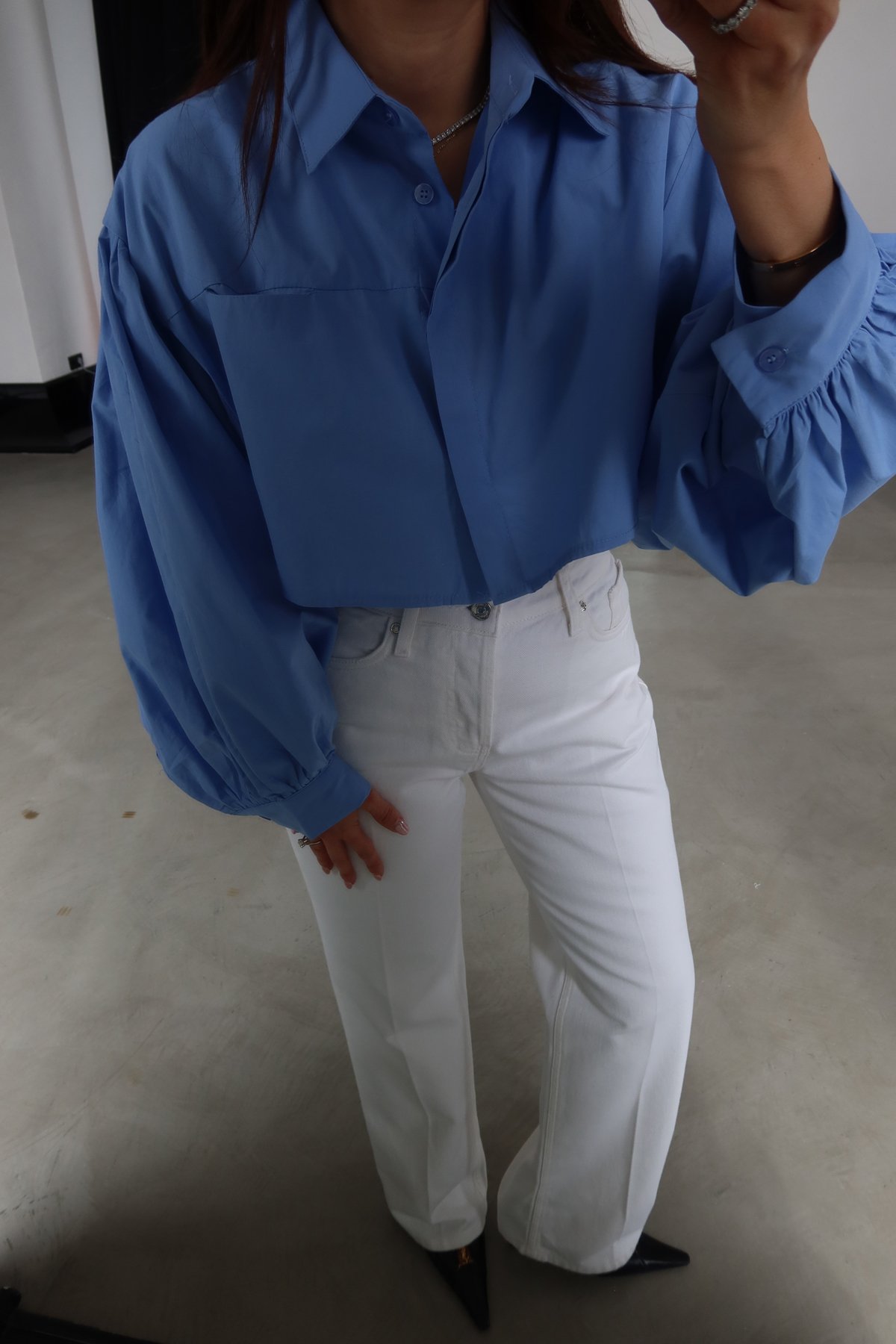 Yarasa Kol Crop Gömlek