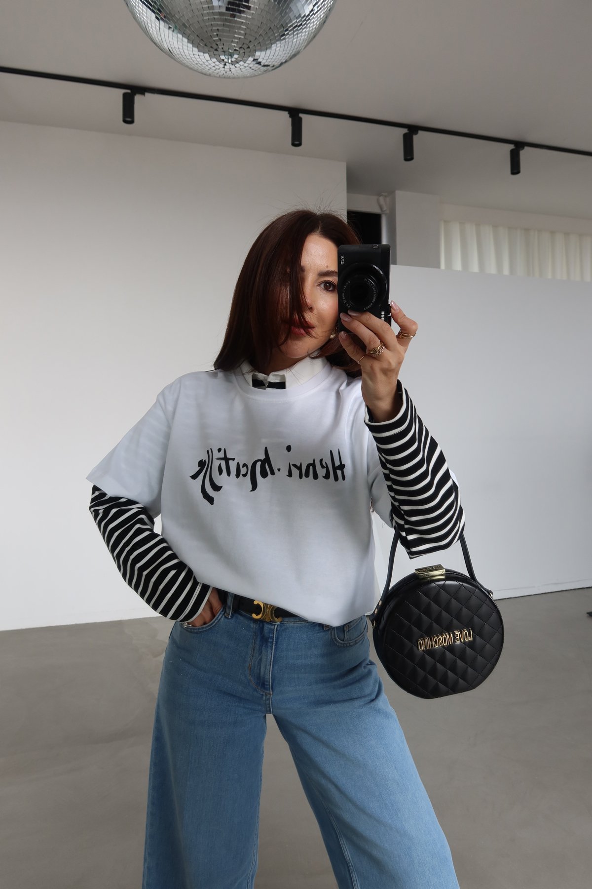 Yazı Baskılı Oversize Tshirt
