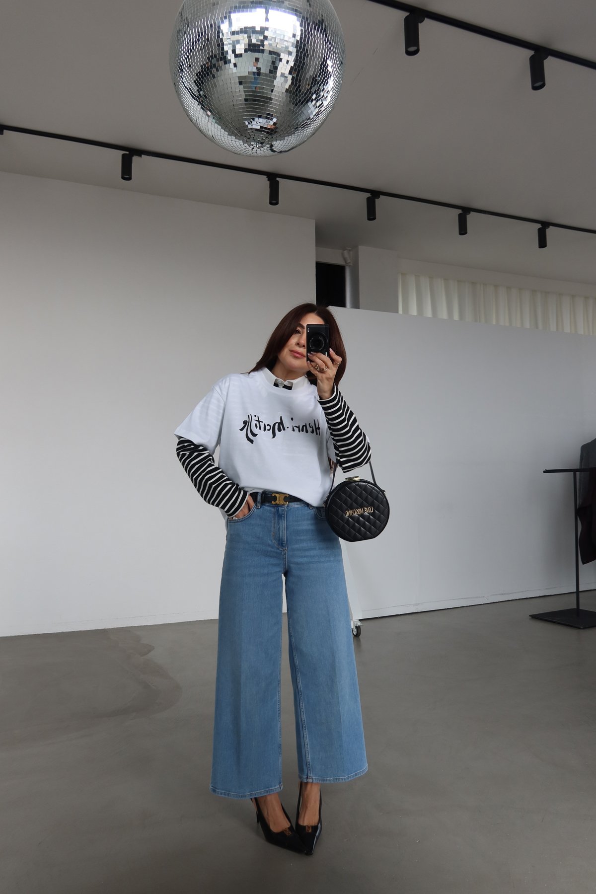 Yazı Baskılı Oversize Tshirt