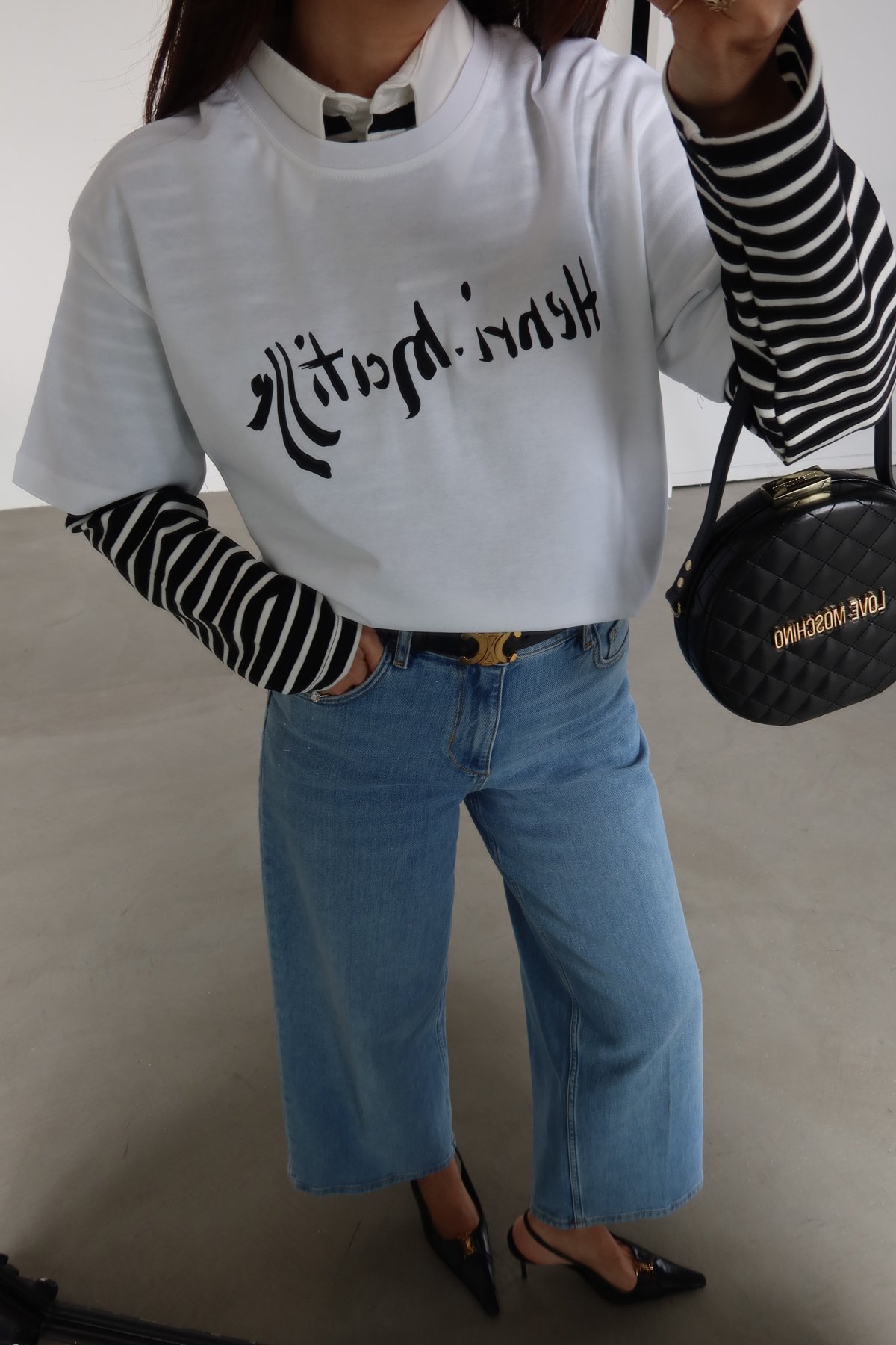 Yazı Baskılı Oversize Tshirt