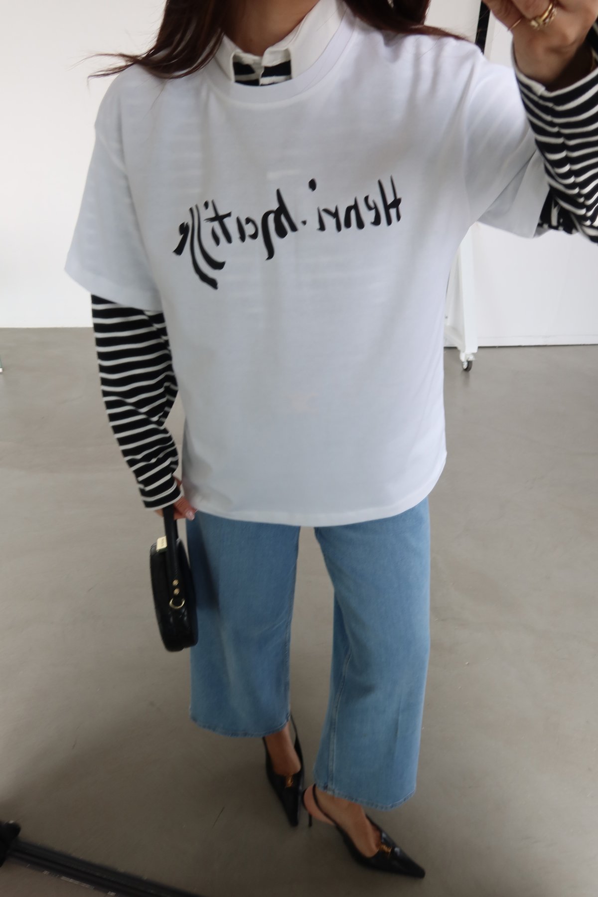 Yazı Baskılı Oversize Tshirt