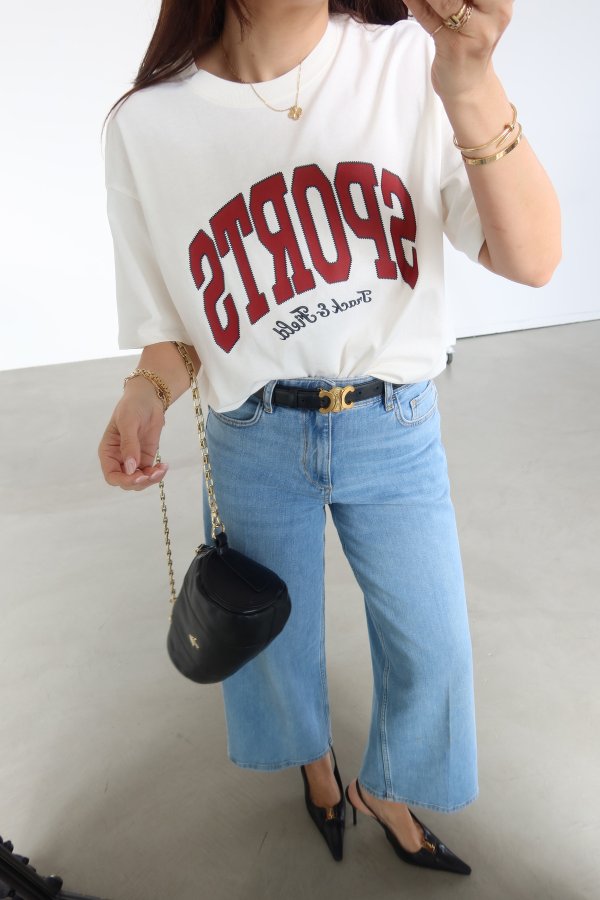 Sports Yazı Baskılı Tshirt