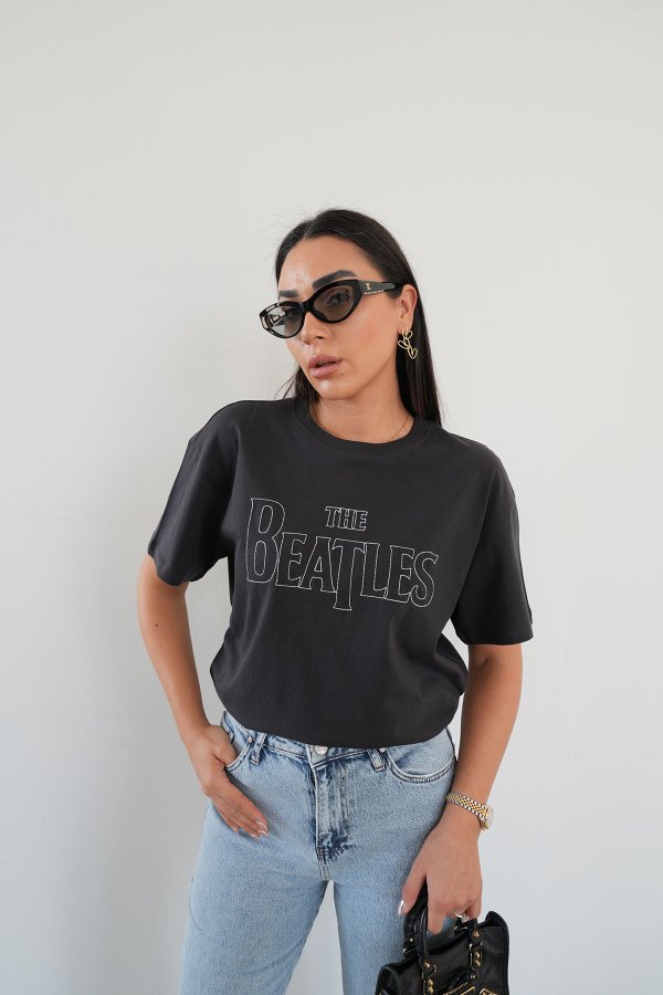 The Beatles Yazı Baskılı Tshirt