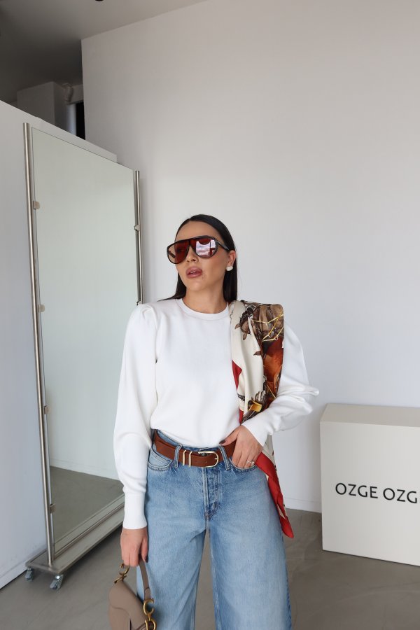 Bisiklet Yaka Omuzu Vatkalı Kazak