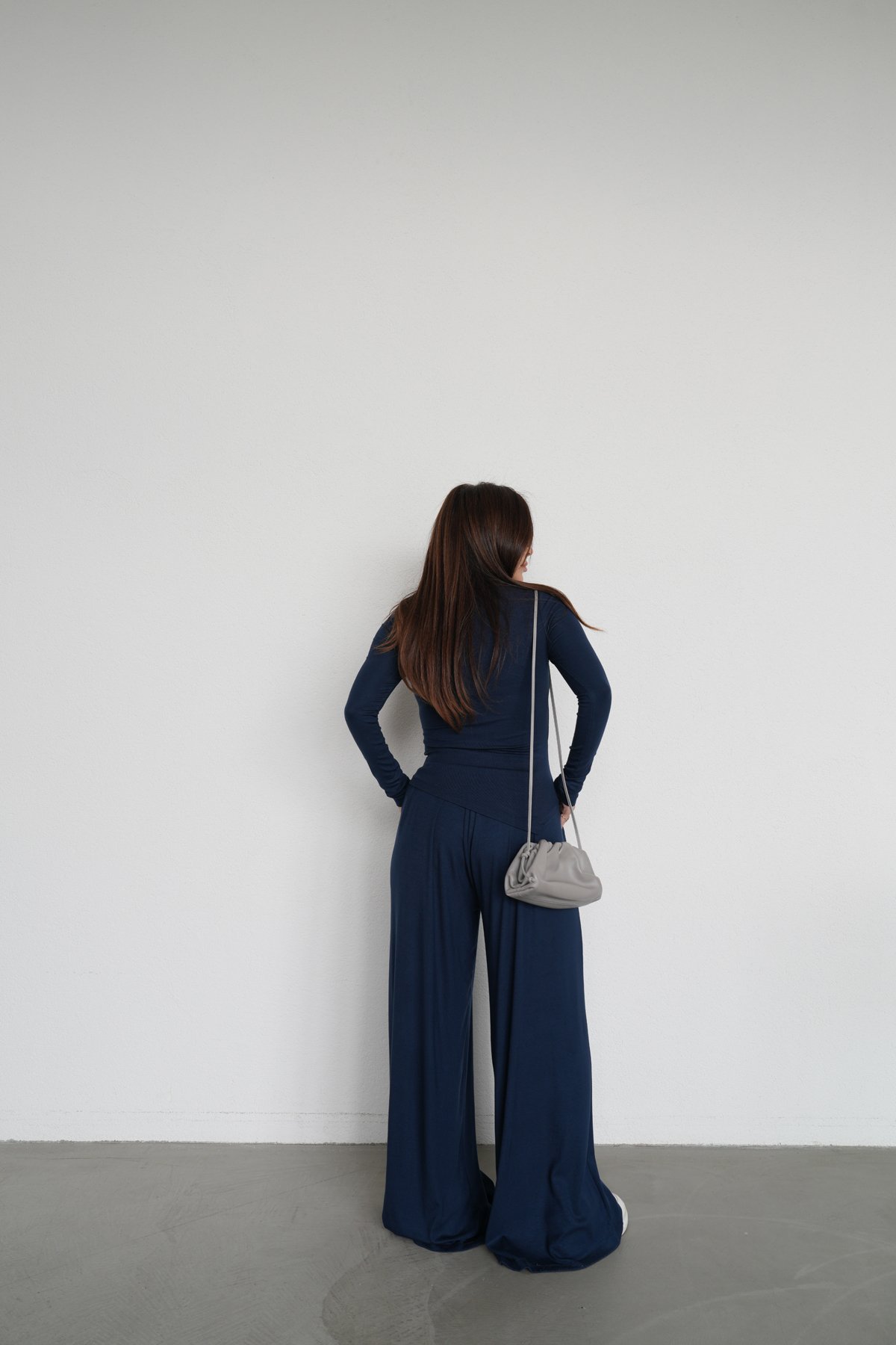 Kayık Yaka Önden Bağlamalı Bluz Eşofman Takım