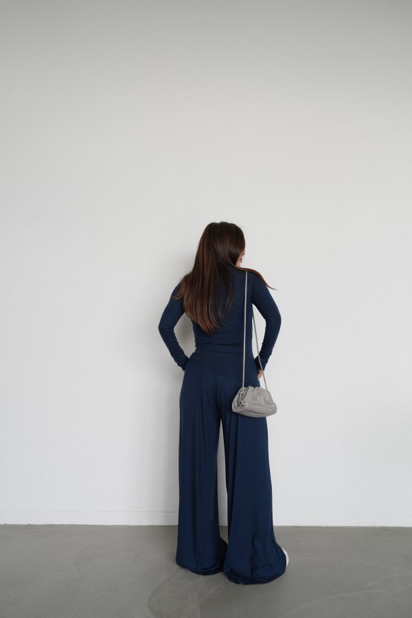 Kayık Yaka Önden Bağlamalı Bluz Eşofman Takım