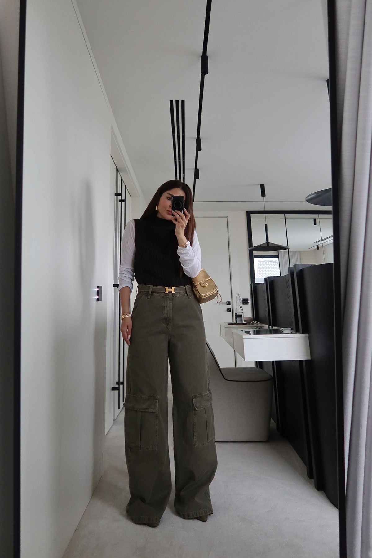 Kargo Cepli Geniş Paça Jean