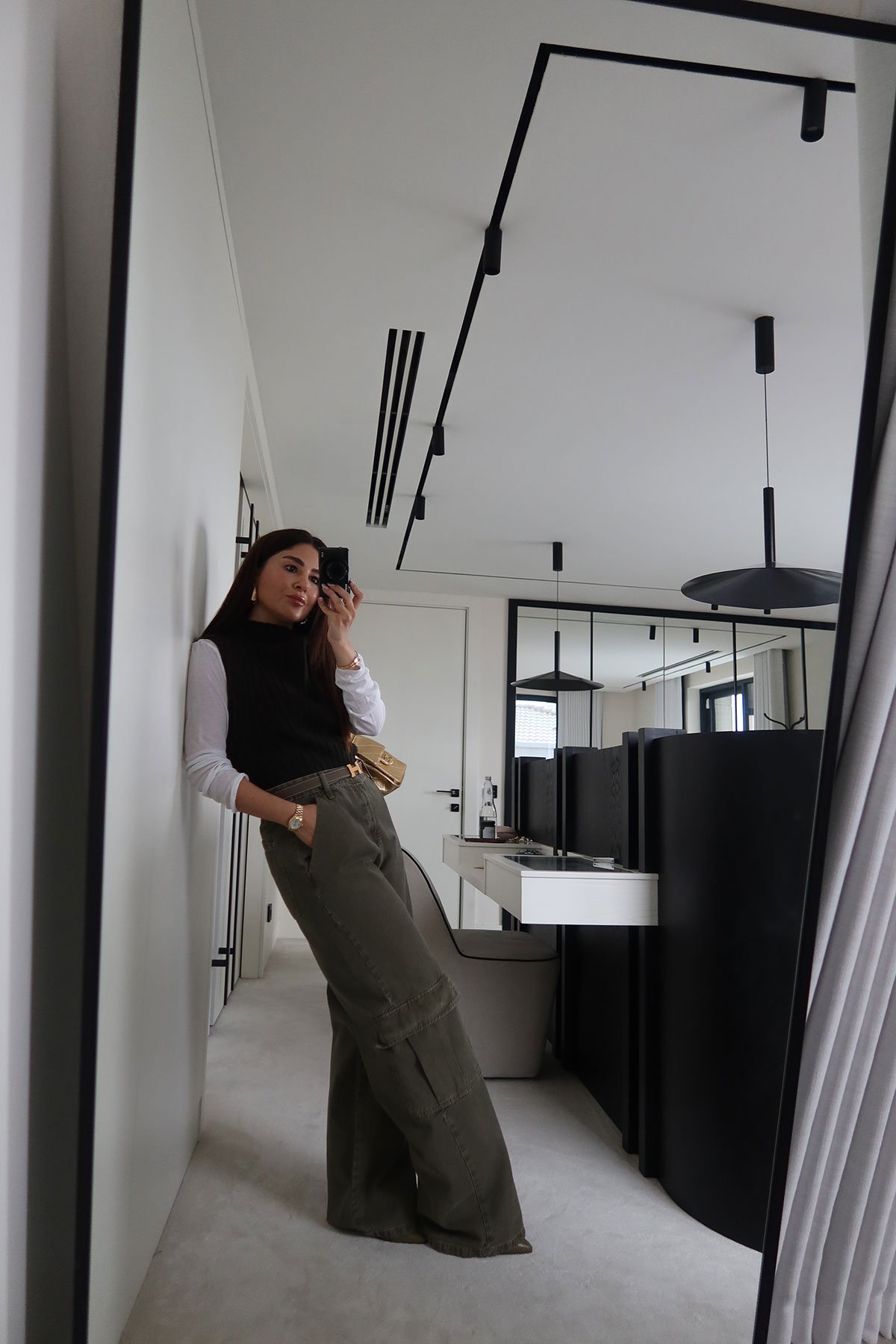 Kargo Cepli Geniş Paça Jean