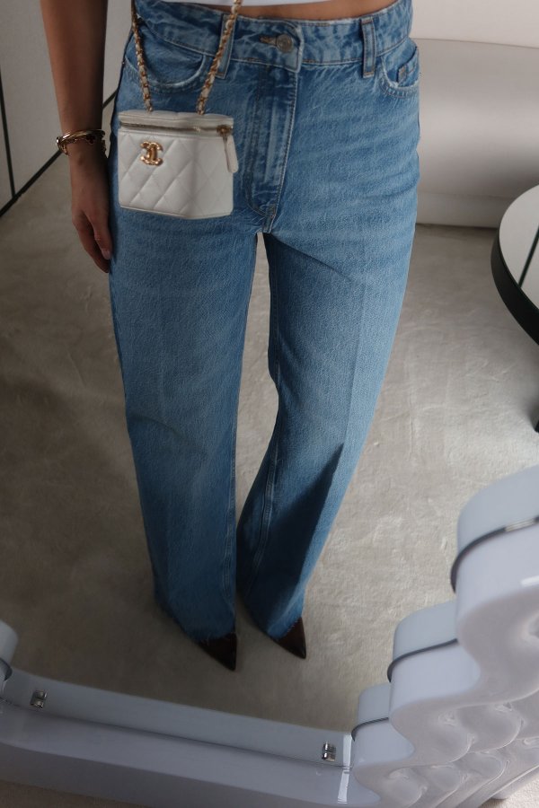 Taşlamalı Paçası Kesik Jean