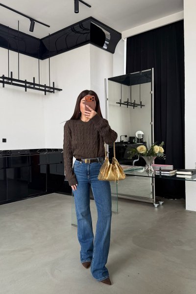 Taşlamalı Bootcut Jean