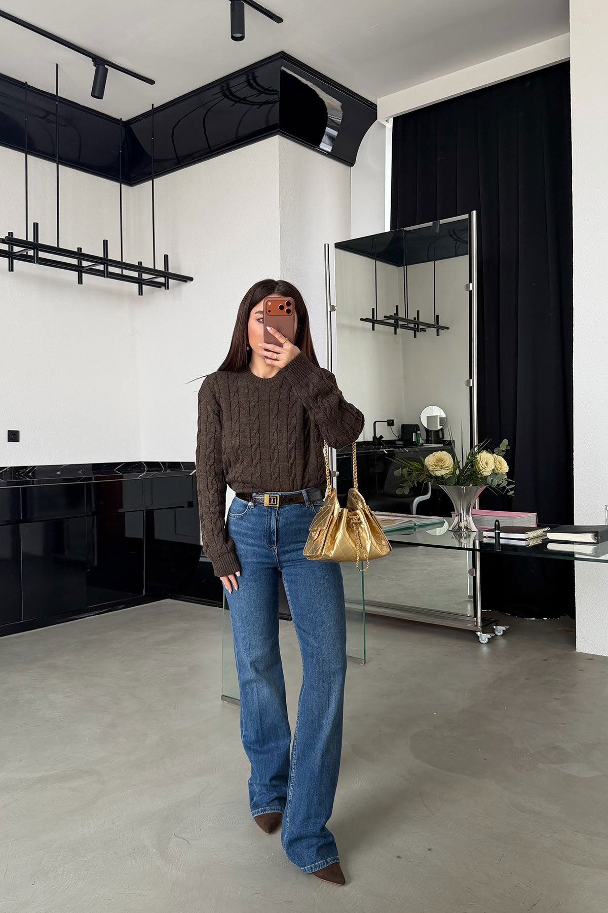 Taşlamalı Bootcut Jean