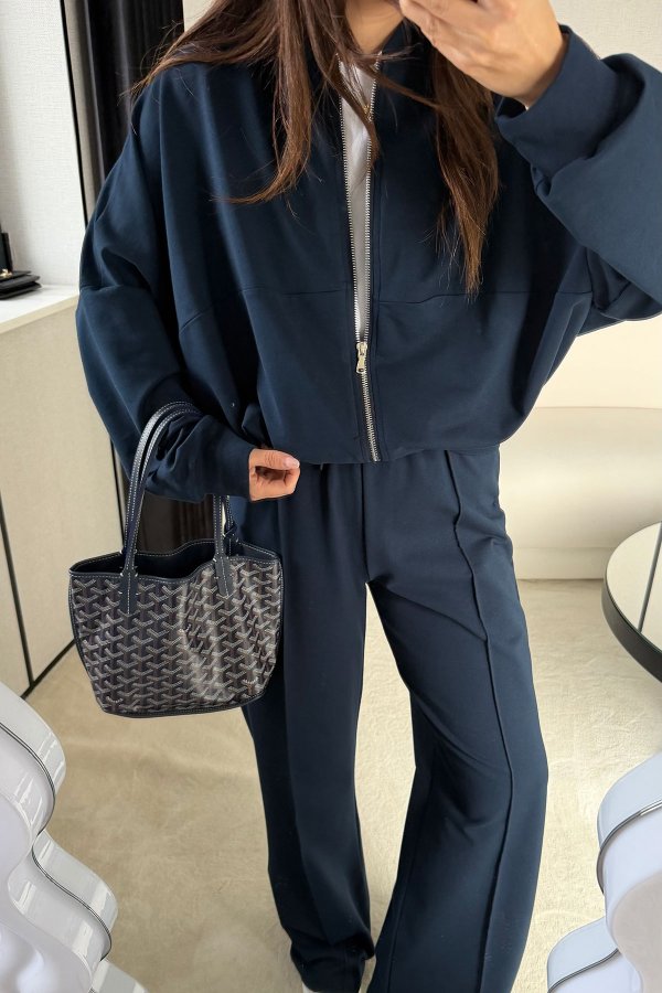 Önü Fermuarlı Oversize Eşofman Takımı