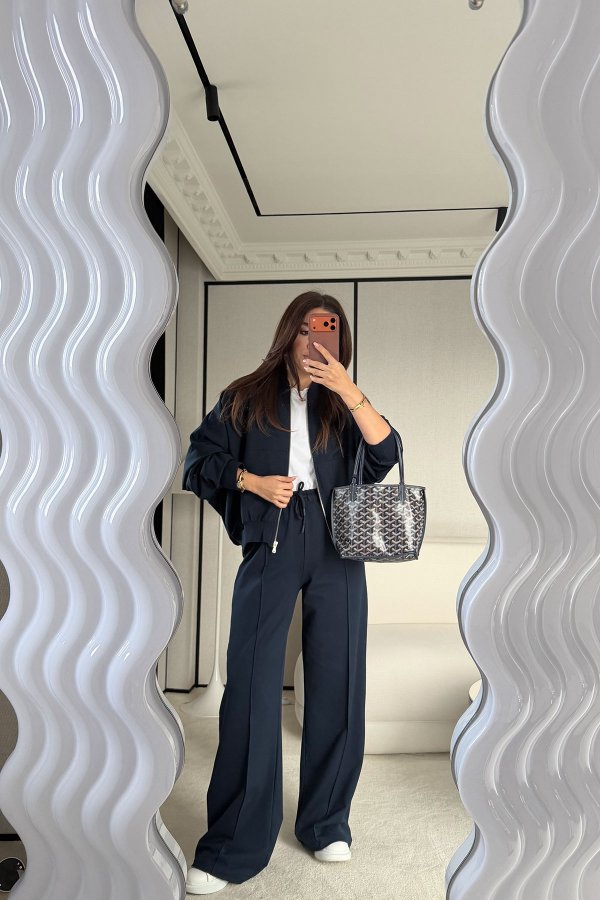 Önü Fermuarlı Oversize Eşofman Takımı