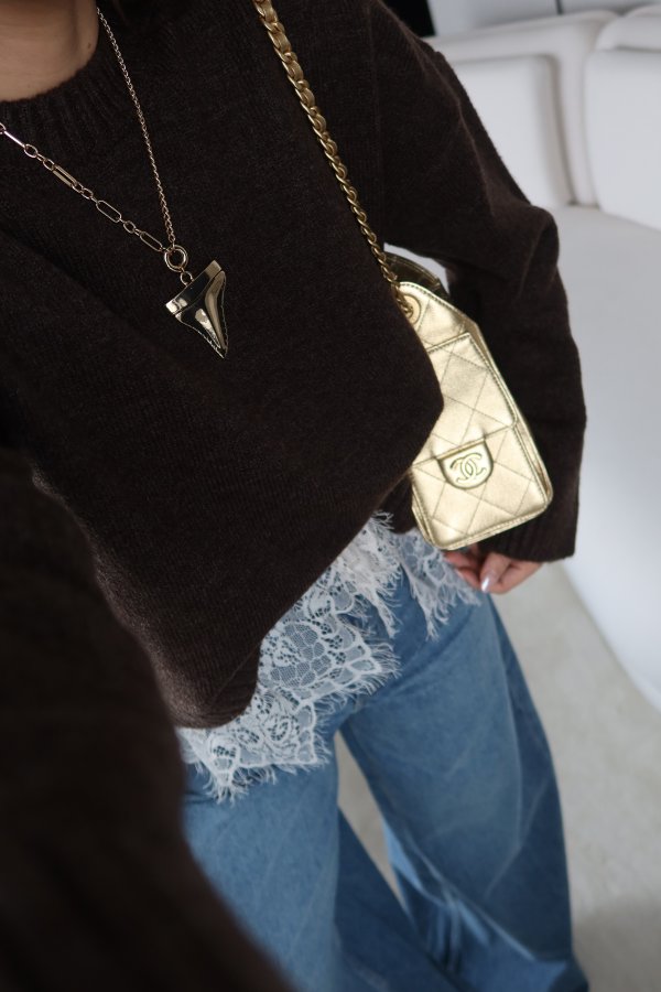 Etek Ucu Dantelli Basic Kazak