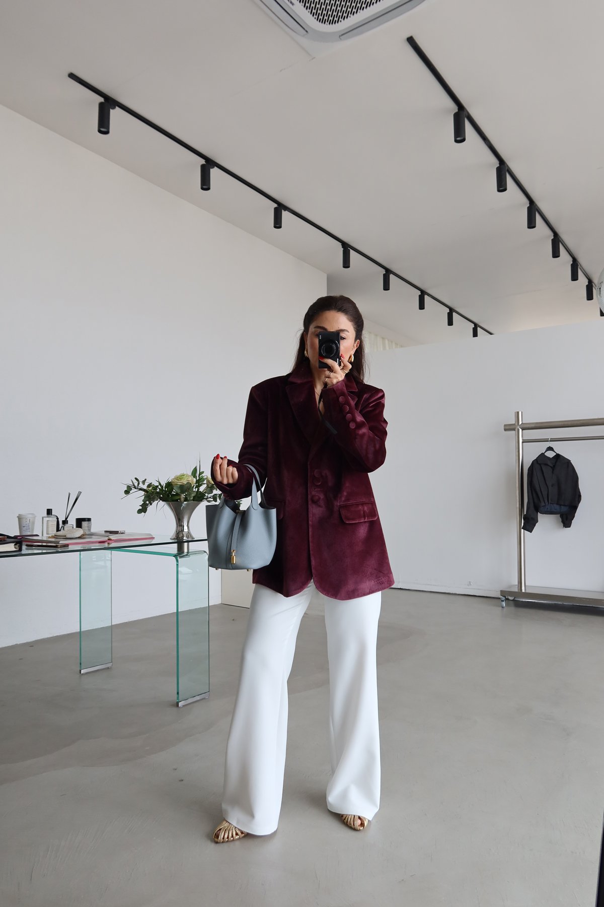 4 Düğmeli Kadife Ceket