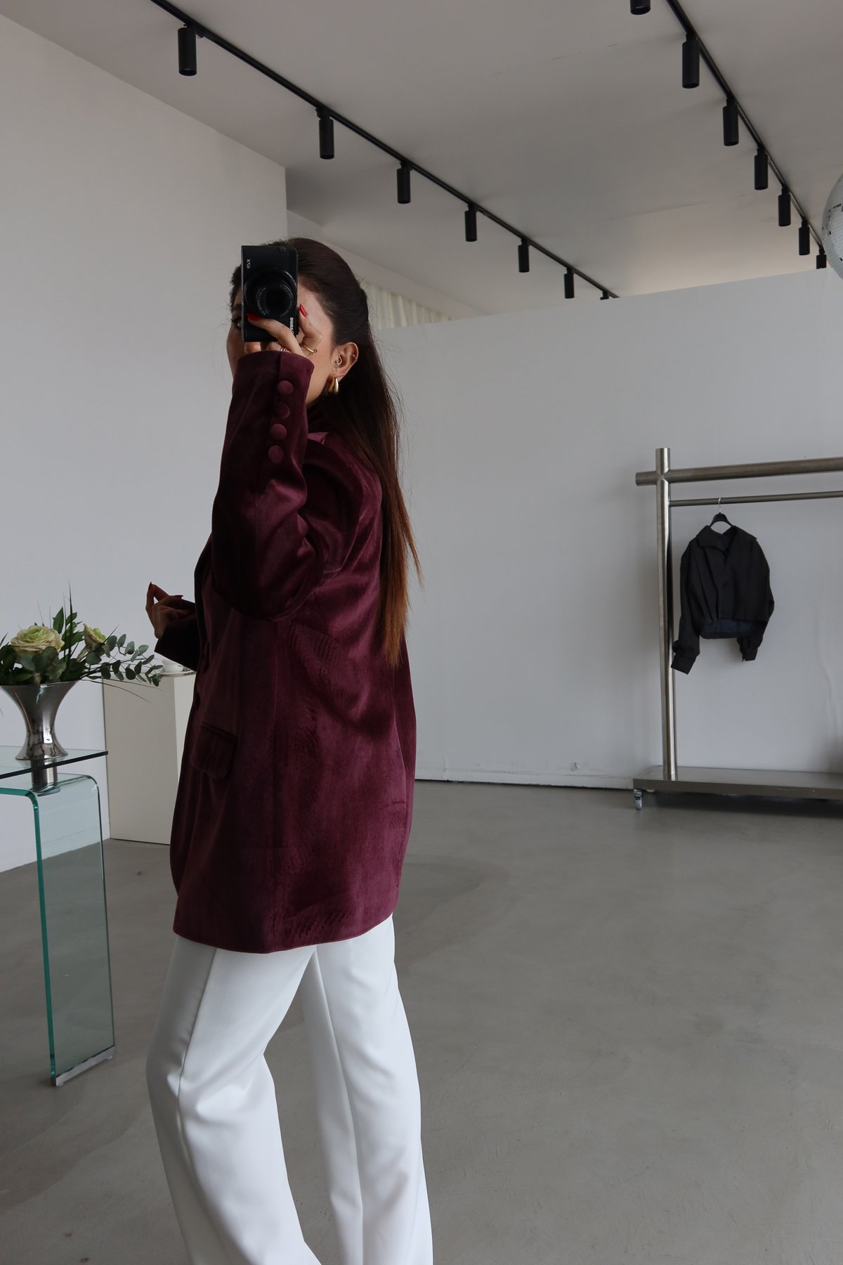 4 Düğmeli Kadife Ceket