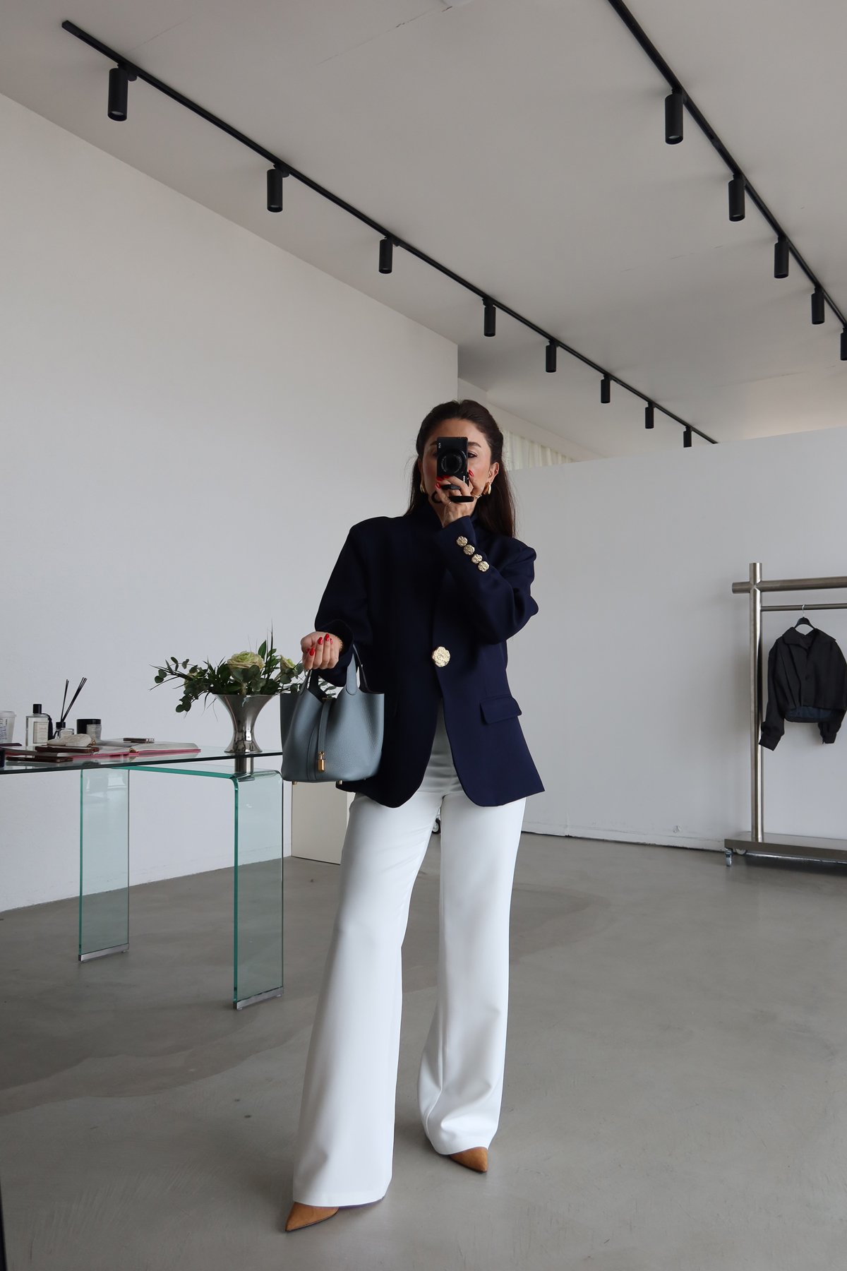 Büyük Gold Düğmeli Blazer Ceket