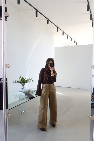 Kargo Cepli Geniş Kalıp Pantolon