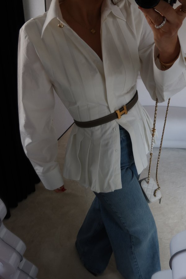 Pileli Tasarım Gömlek