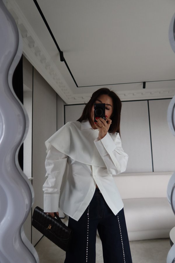 Kendinden Şallı Tasarım Gömlek