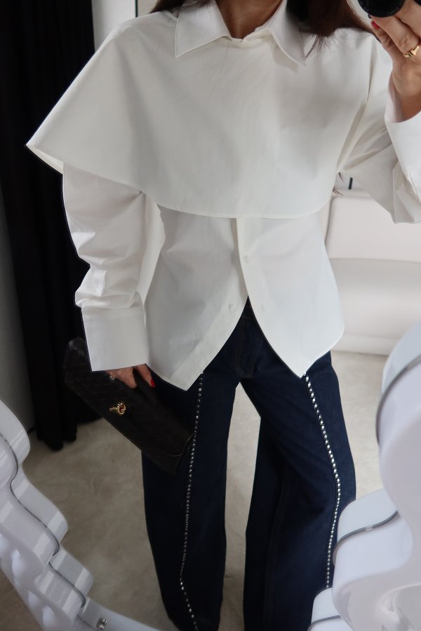 Kendinden Şallı Tasarım Gömlek