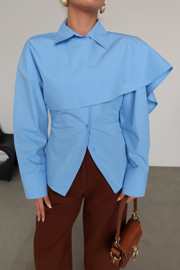 Kendinden Şallı Tasarım Gömlek