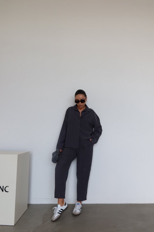 Yumuşak Dokulu Gömlek Şalvar Pantolon Takım