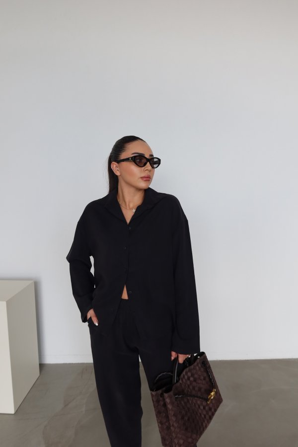 Yumuşak Dokulu Gömlek Şalvar Pantolon Takım