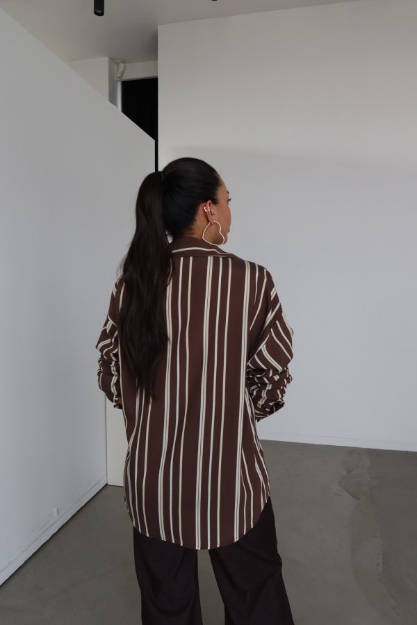 Çizgili Oversize Gömlek