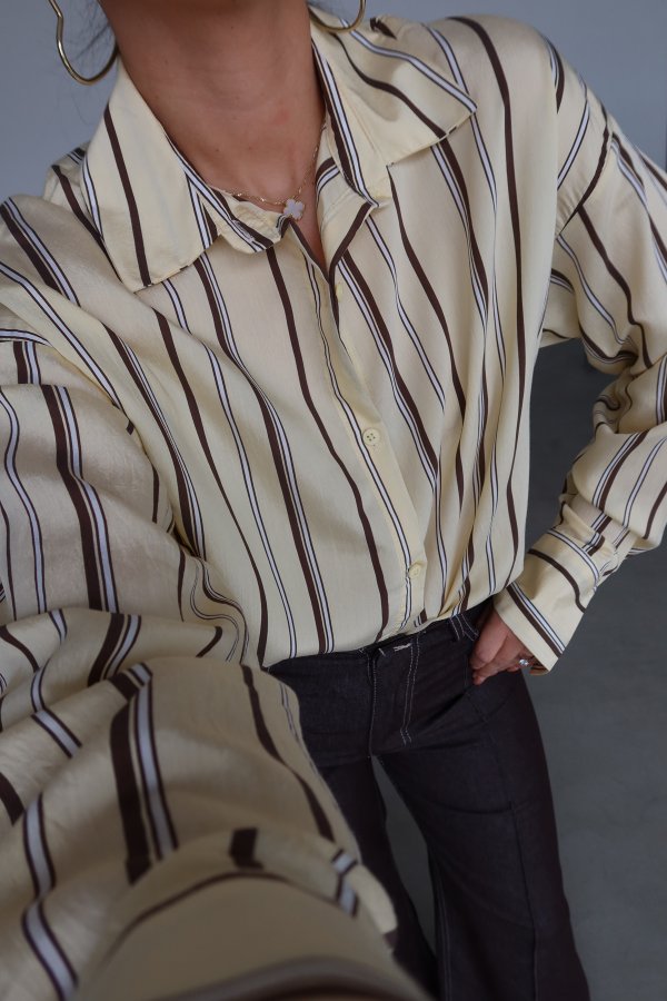 Çizgili Oversize Gömlek