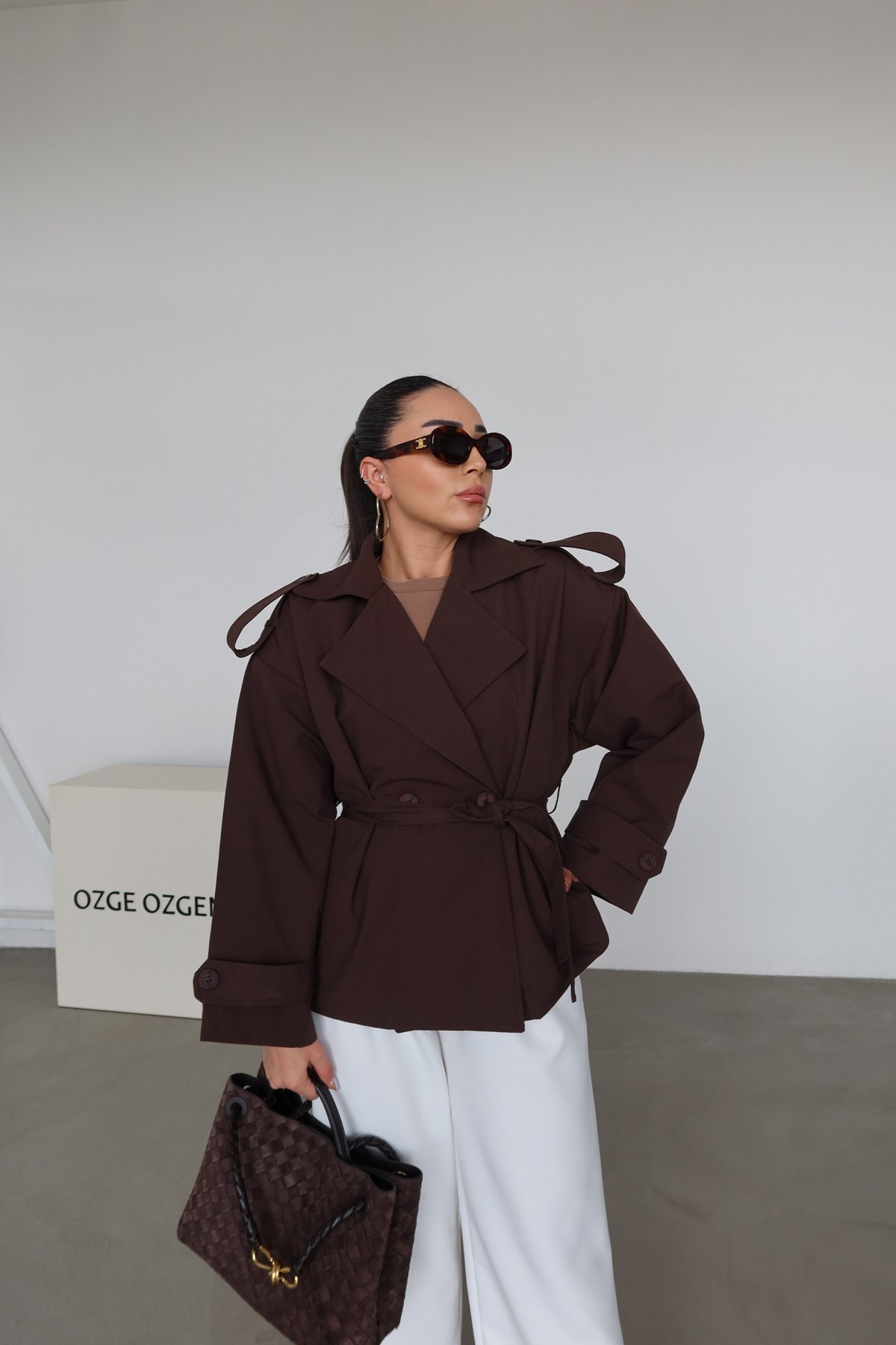 Kuşaklı Kruvaze Trençkot