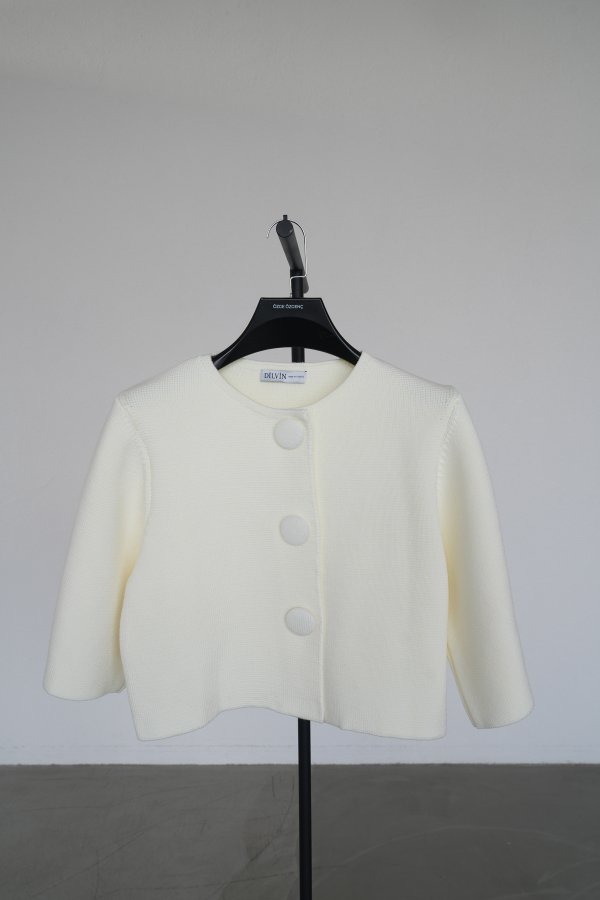 Kısa Kollu Büyük Düğmeli Çelik Hırka