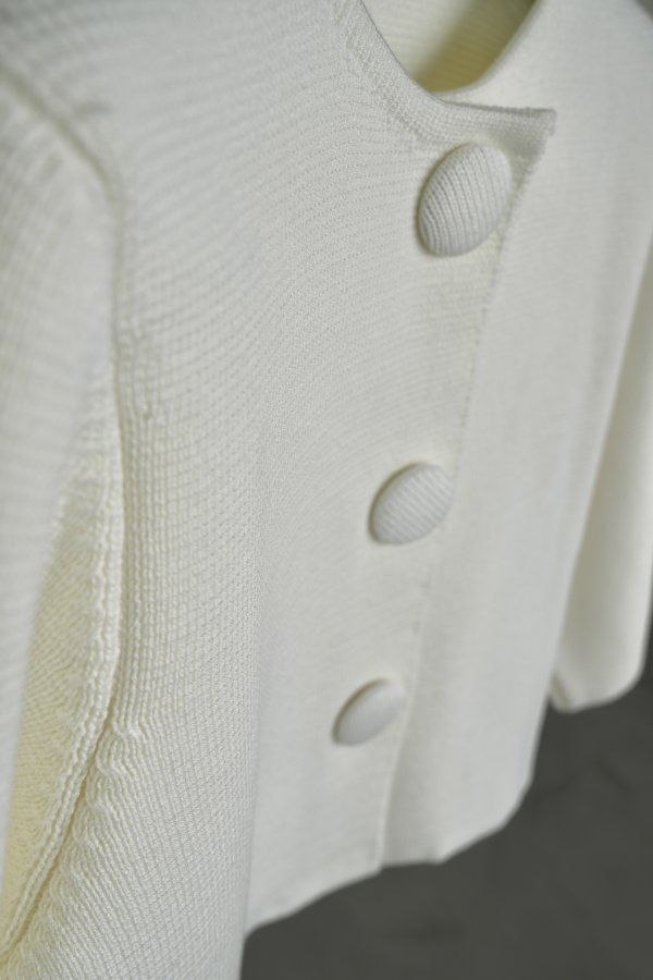 Kısa Kollu Büyük Düğmeli Çelik Hırka