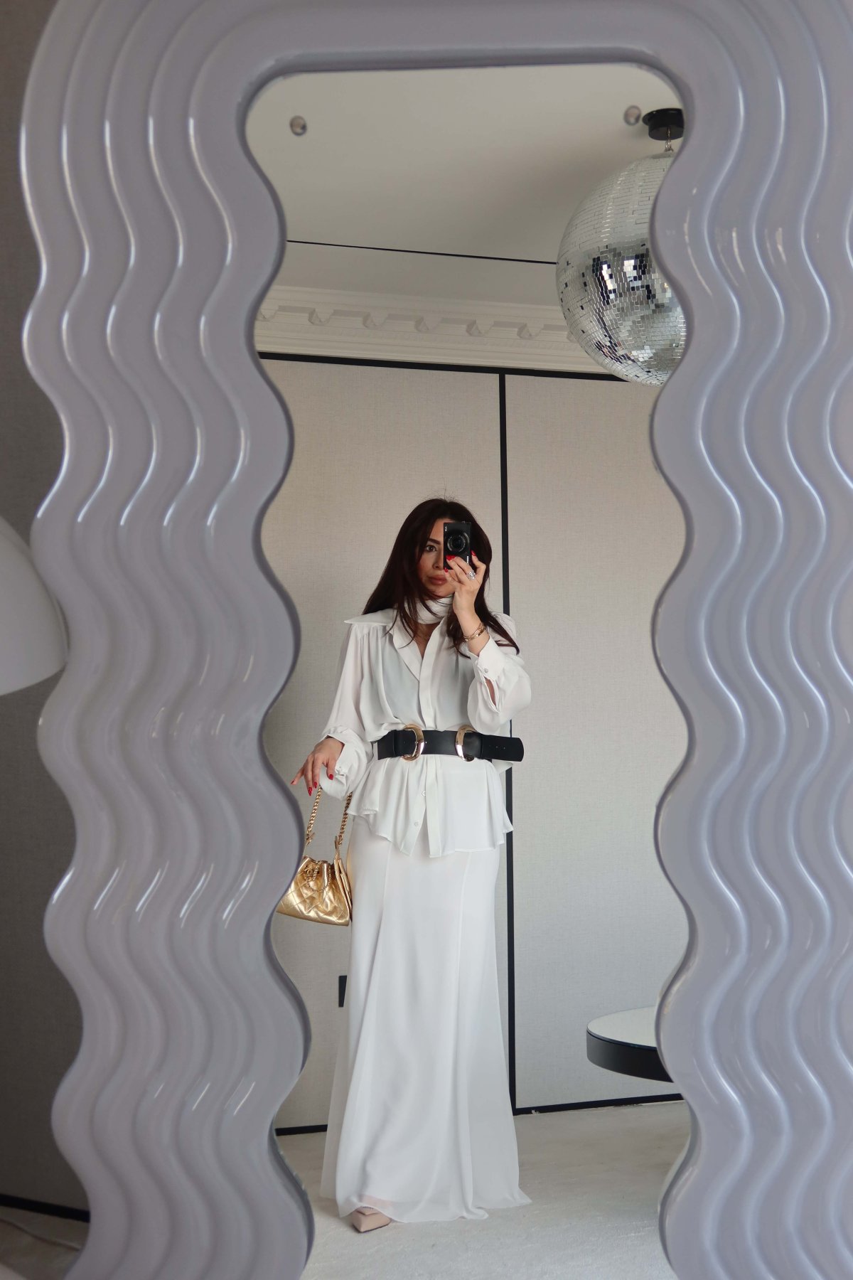 Kemerli Maksi Şifon Etek