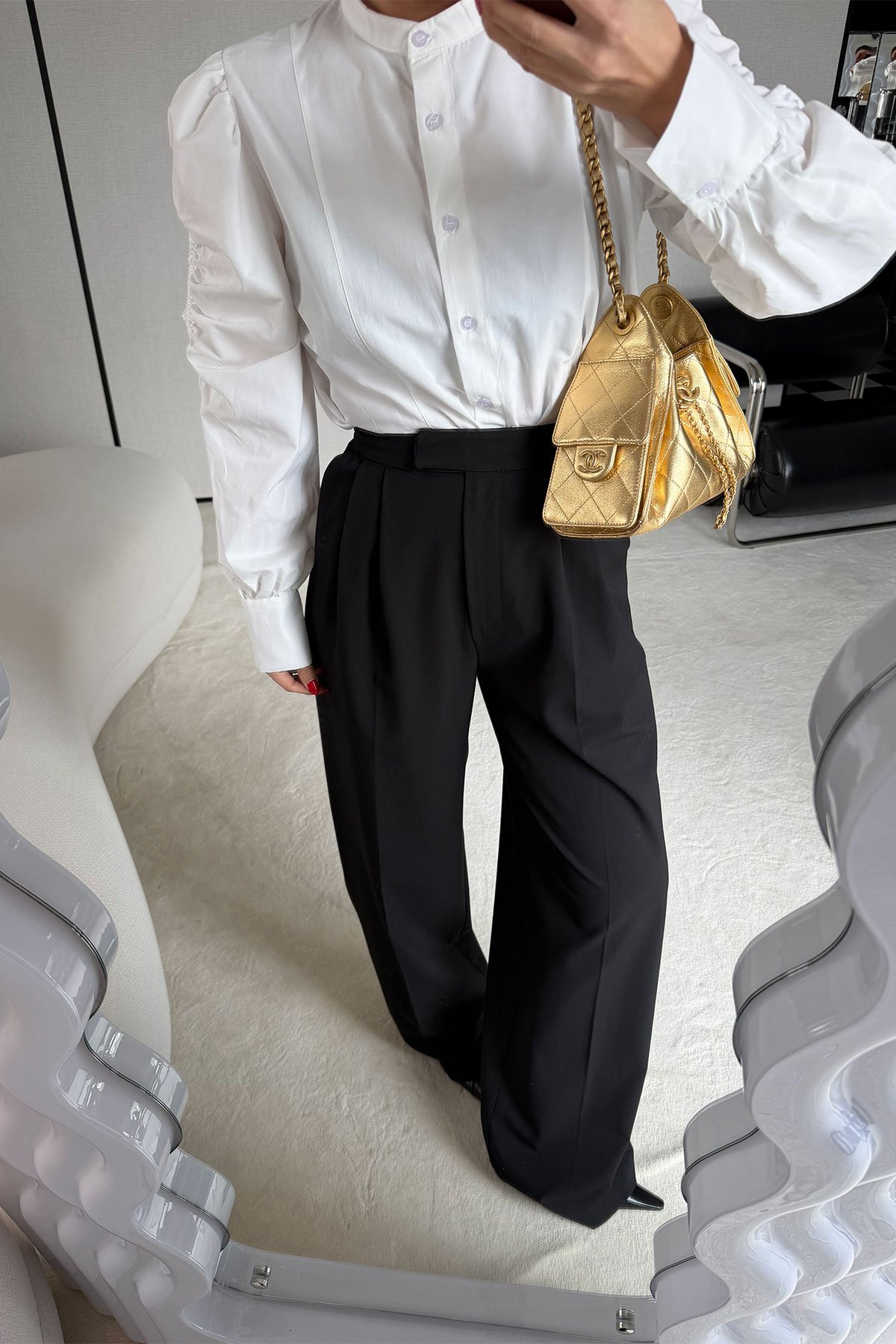 Çift Pileli Palazzo Pantolon