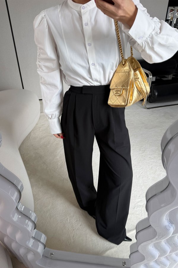 Çift Pileli Palazzo Pantolon