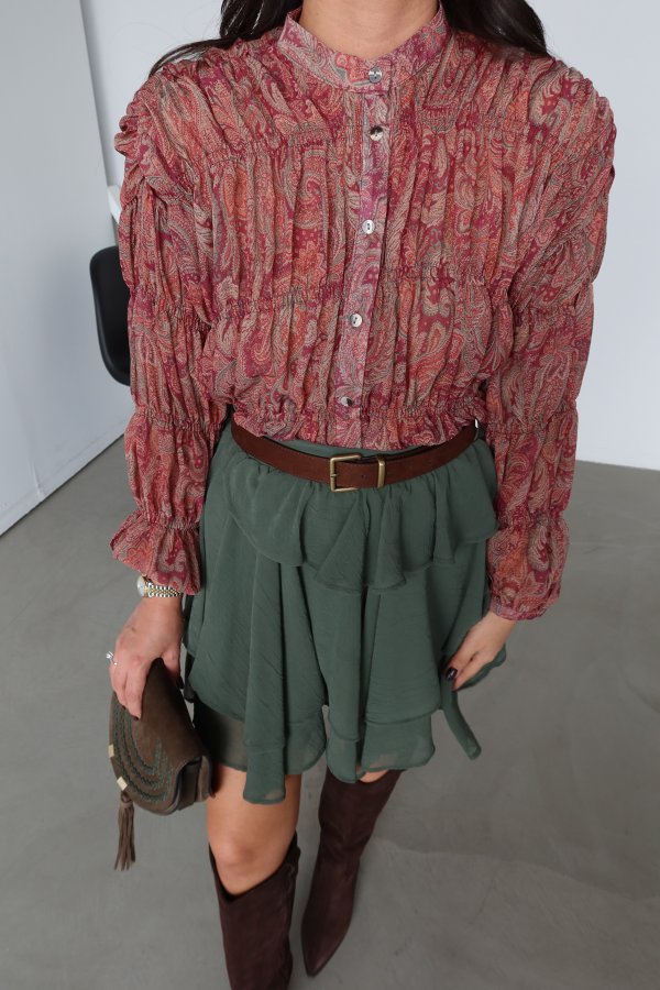 Etnik Desen Hakim Yaka Gömlek