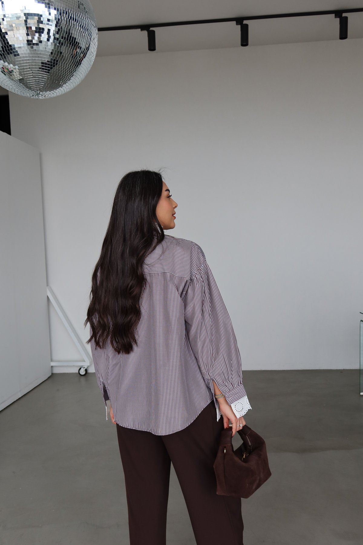 Çizgili Güpürlü Gömlek