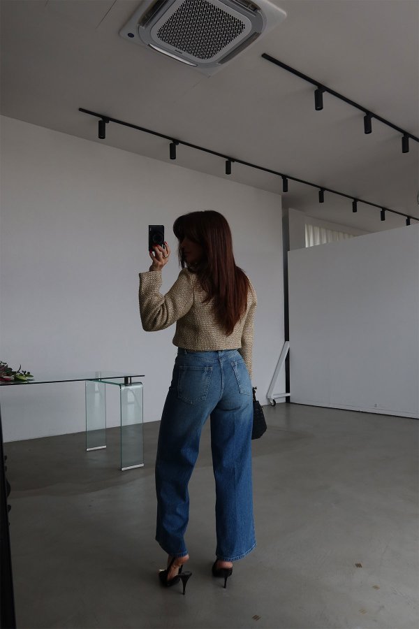 Taşlamalı Yüksek Bel jean