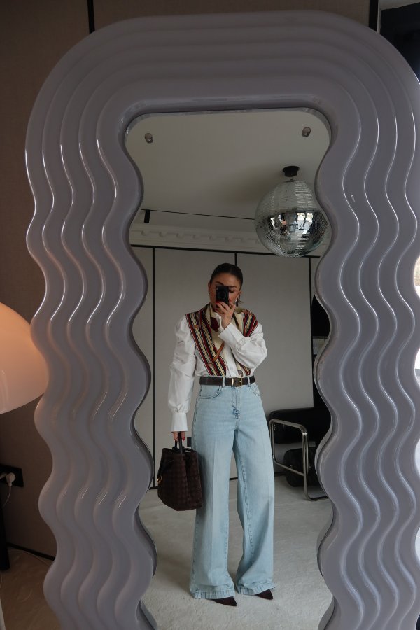 Yüksek Bel Yıkamalı Jean