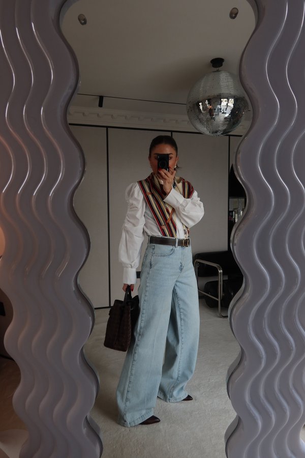 Yüksek Bel Yıkamalı Jean