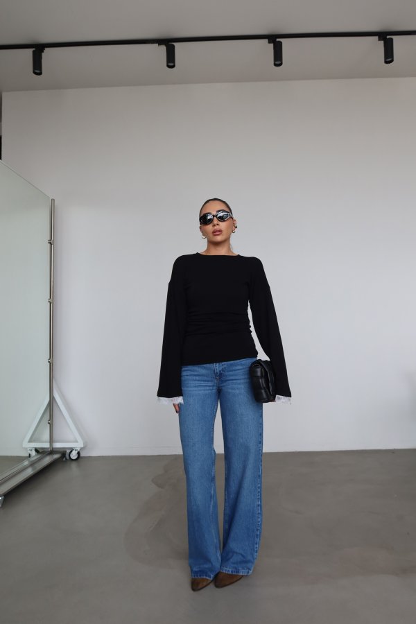 Taşlamalı Straight Fit Jean