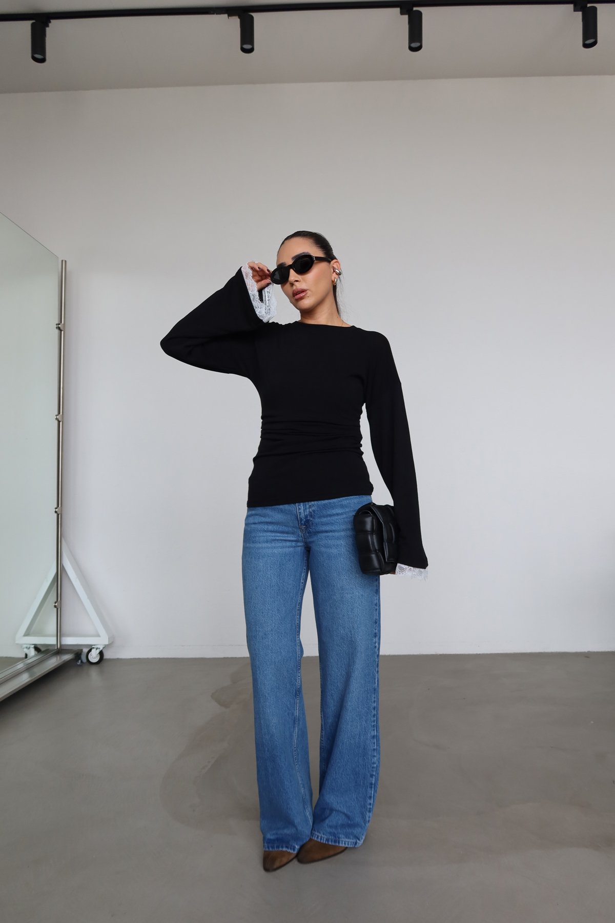 Taşlamalı Straight Fit Jean