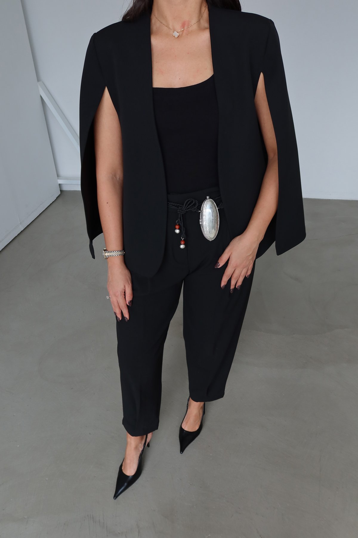 Premium Tasarım Pelerin Ceket